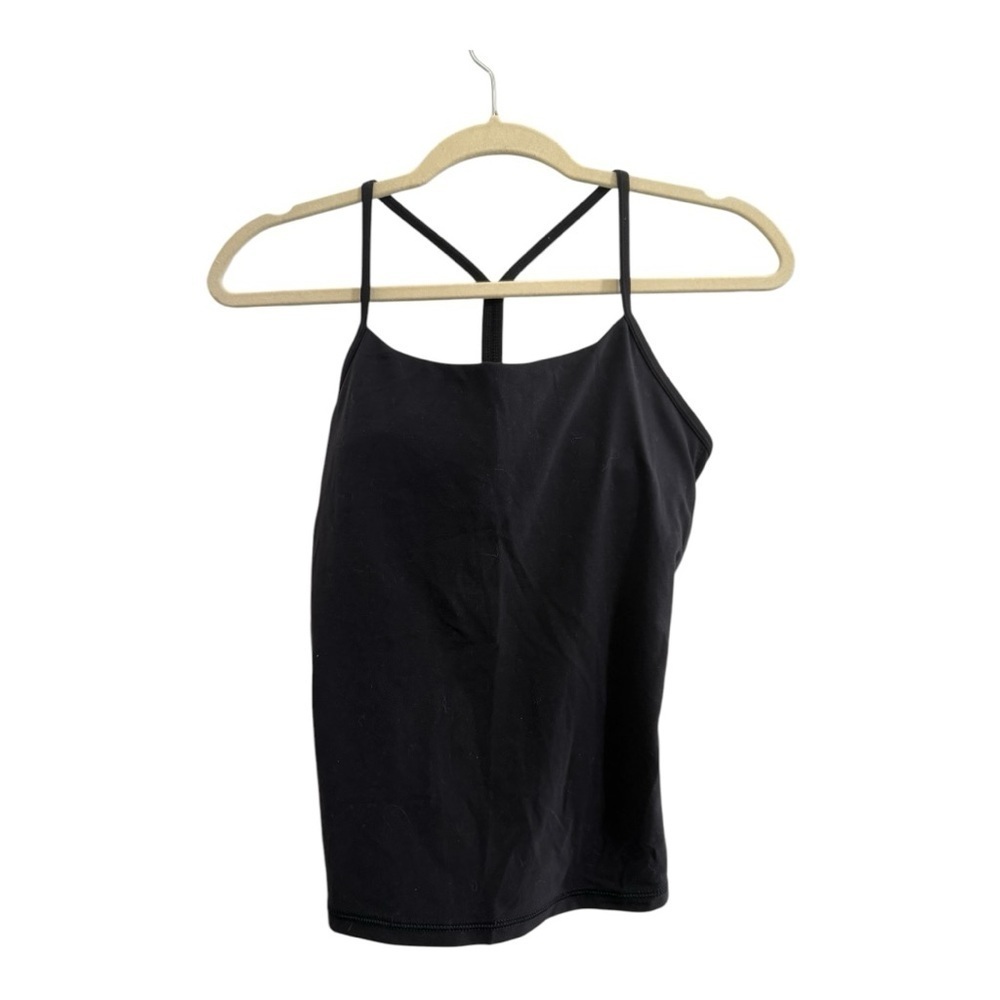 Stori RacerBack Cropped Workout Tank Top Size Small Black